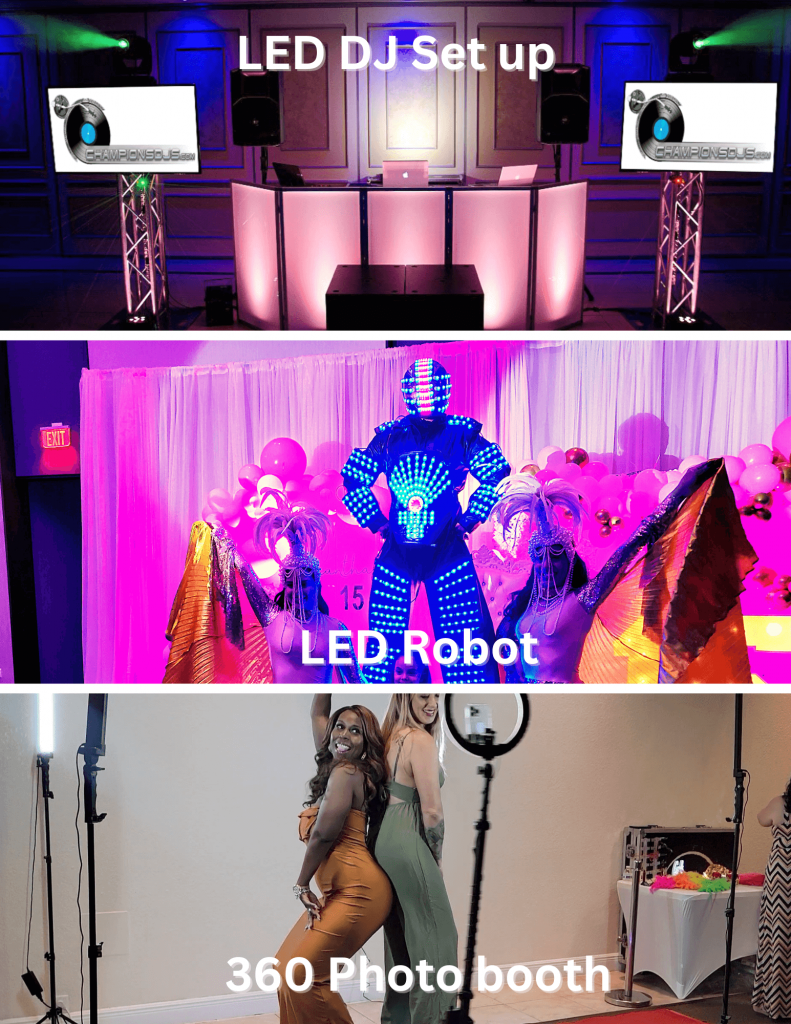 DJ set up Led robot