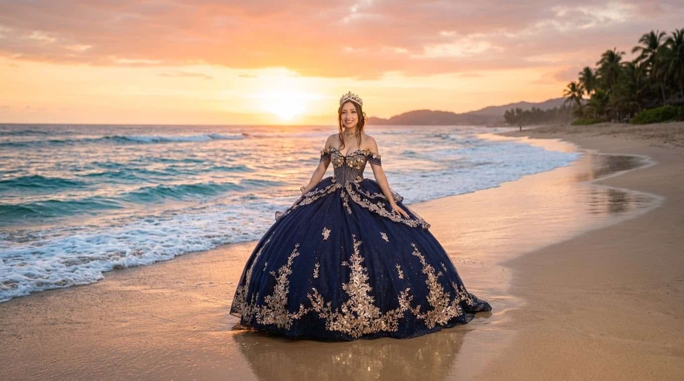 Quinceanera on the beach