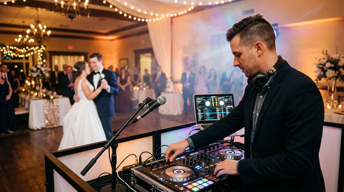 DJ Playing for Newlyweds